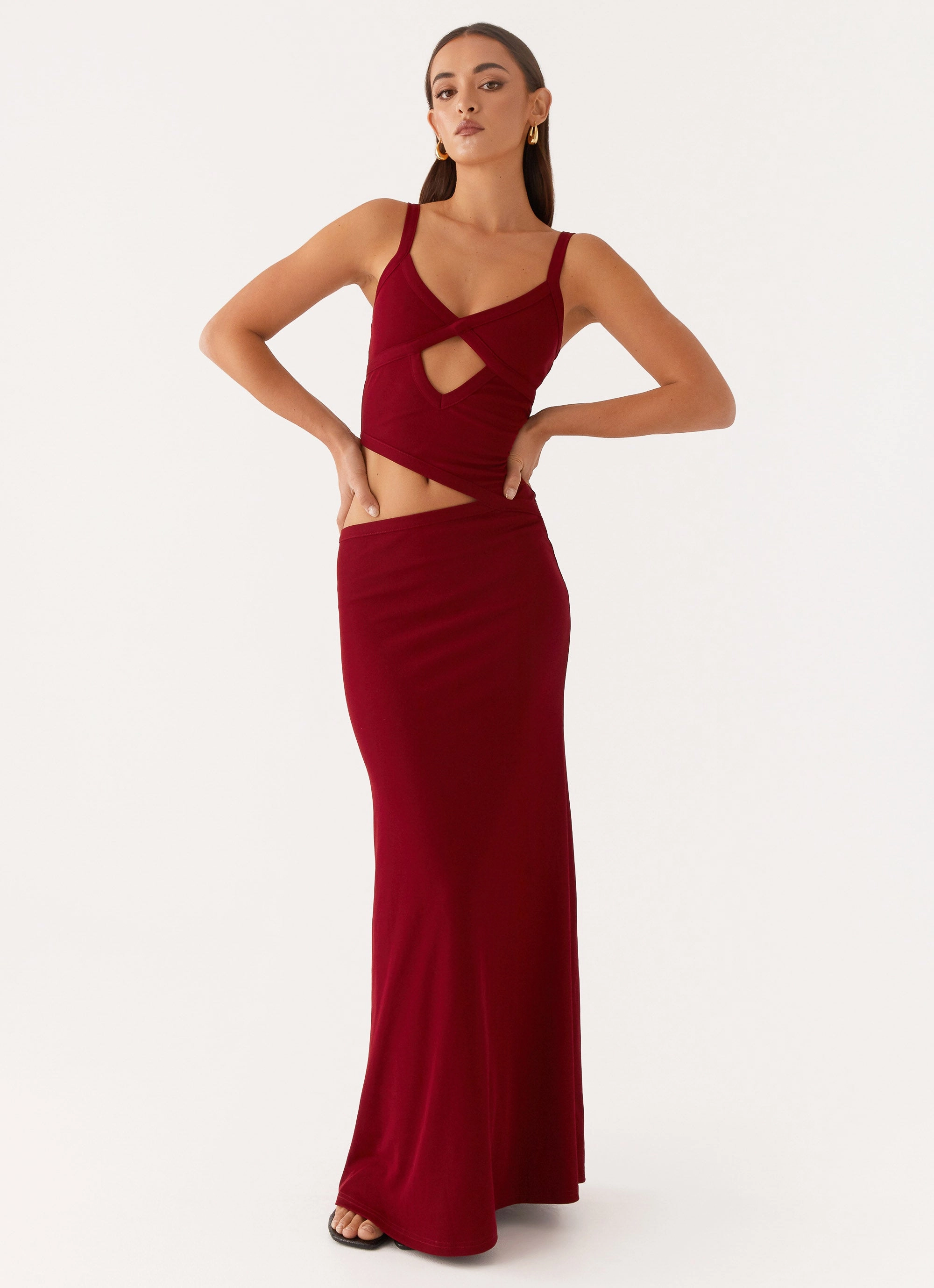 Air Comfort Jocelyn Maxi Dress - Maroon