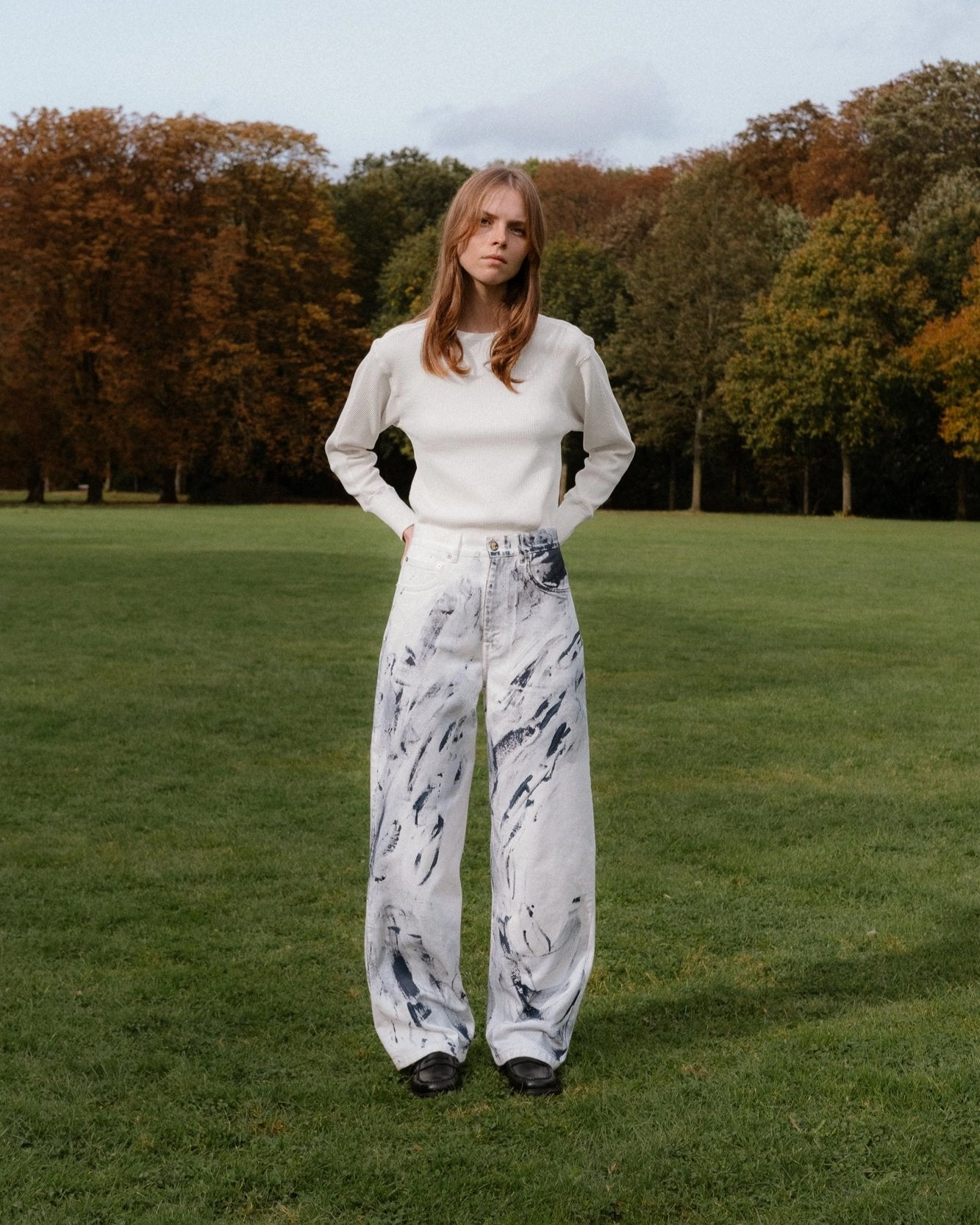 Reinforced Knees Durable Wear x Katie Tomlinson ? Zoe White Denim