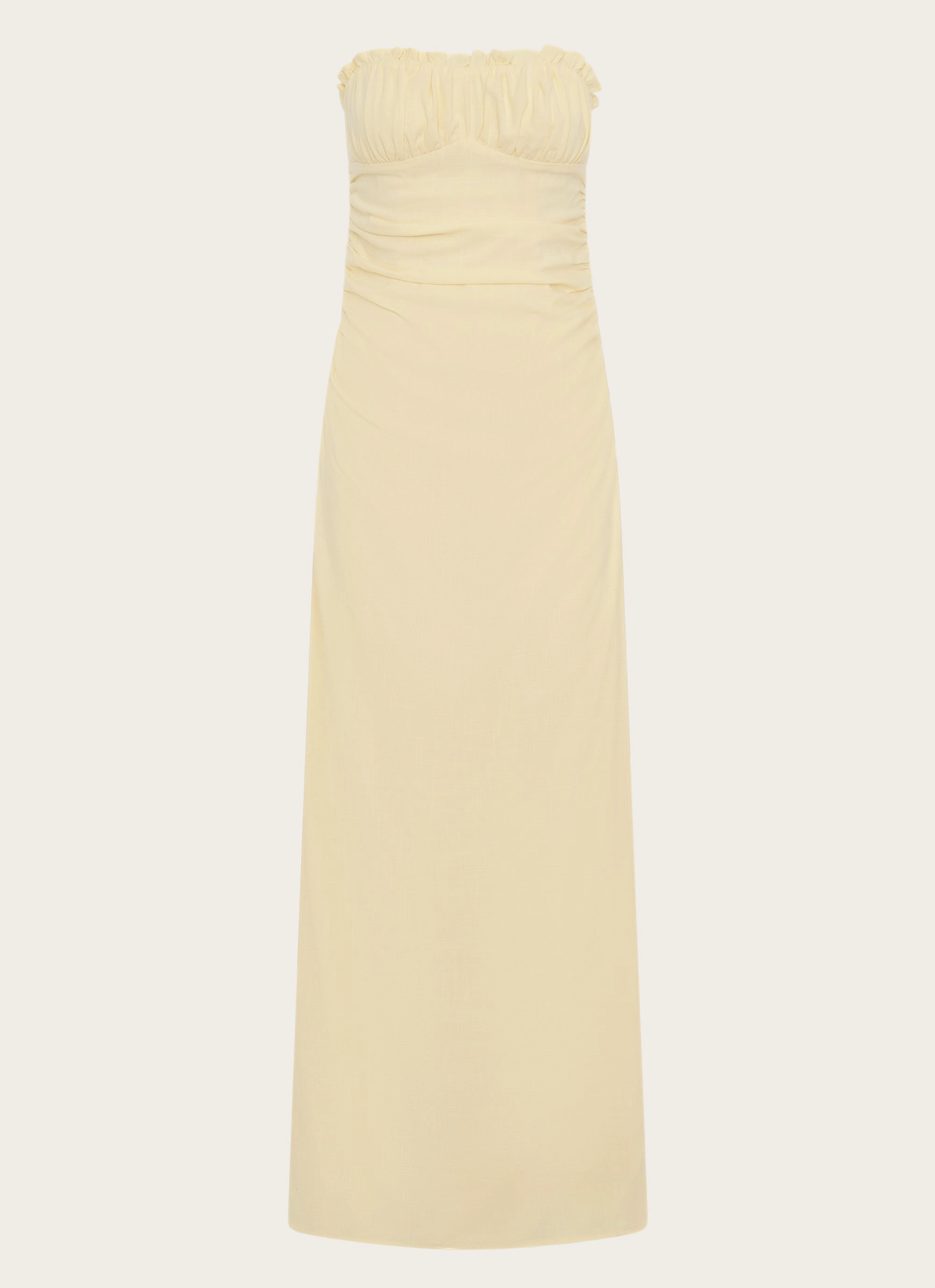 Effortless weekend dress Waist-Cinching Xena Gathered Maxi Dress - Yellow