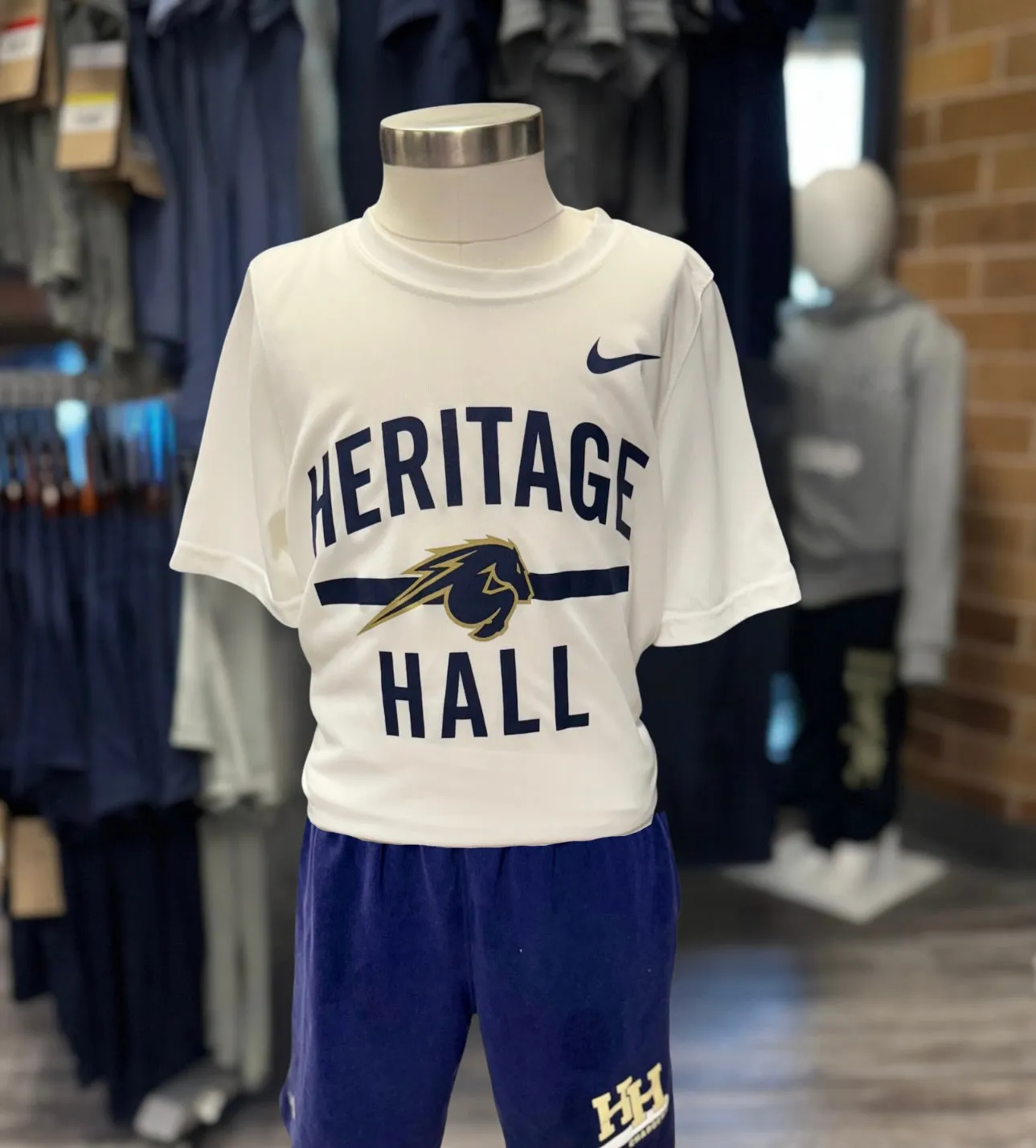 Youth Nike Legend T-Shirt, white, HERITAGE over HALL graduation