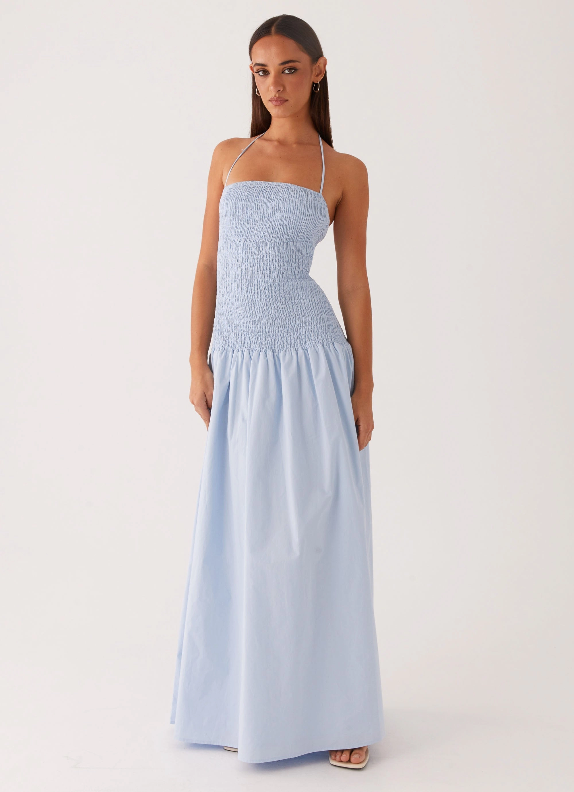 Zahra Maxi Dress - Blue Outfit Boost Pink Glow