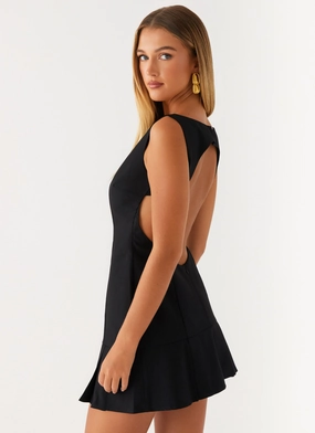 Zavia Mini Dress - Black Versatile Style Wear