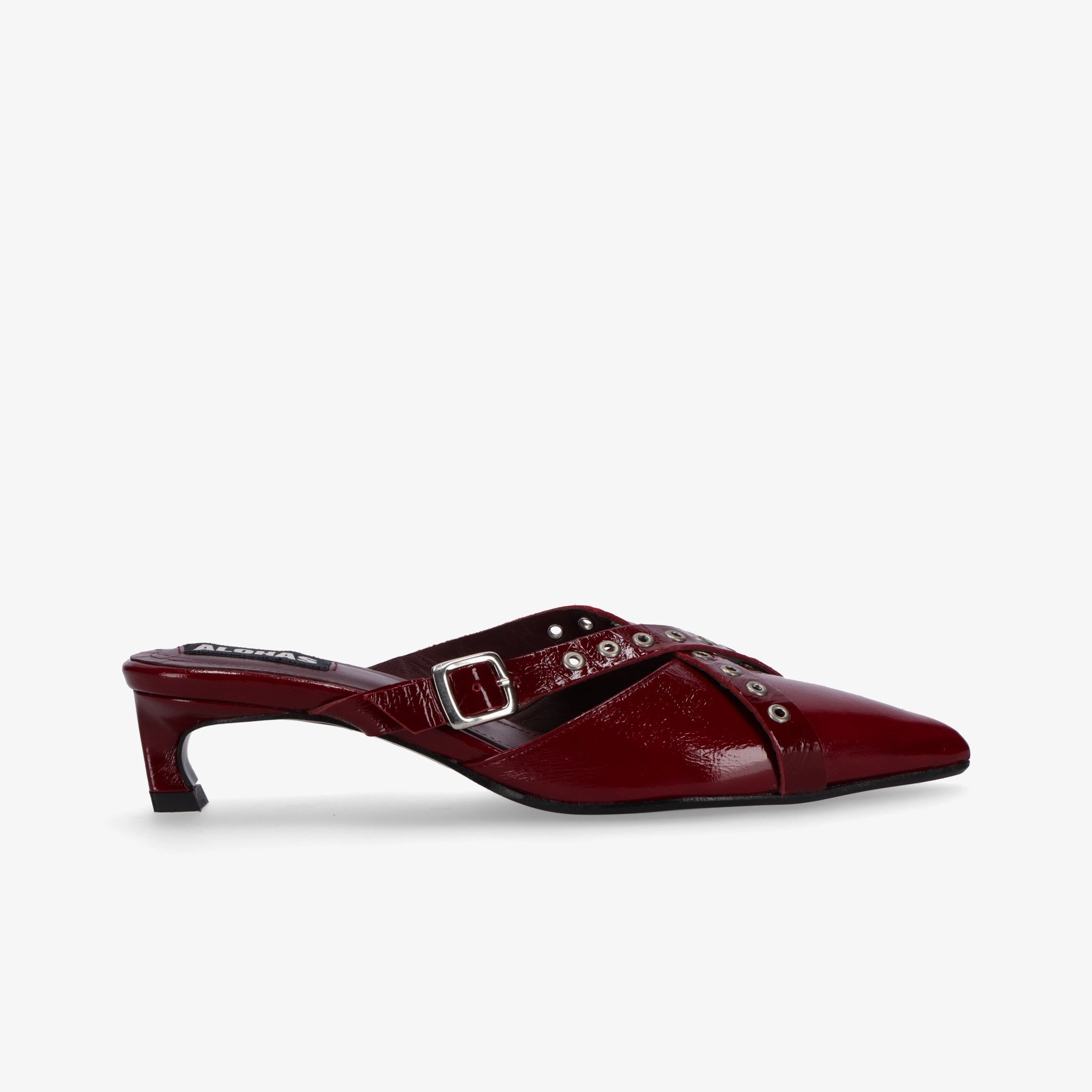Wide toe box carbon fiber plate Zyra Onix Burgundy Leather Mules